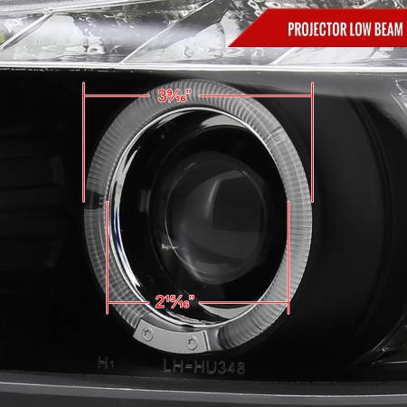 Spec'D Tuning Products - Spec-D 2006-2008 BMW E90 3 Series Sedan Dual Halo Projector Headlights w/ LED Light Strip (Matte Black Housing/Clear Lens)