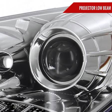 Spec'D Tuning Products - Spec-D 2010-2012 Hyundai Genesis Coupe Projector Headlights w/ SMD LED Light Strip (Chrome Housing/Clear Lens)