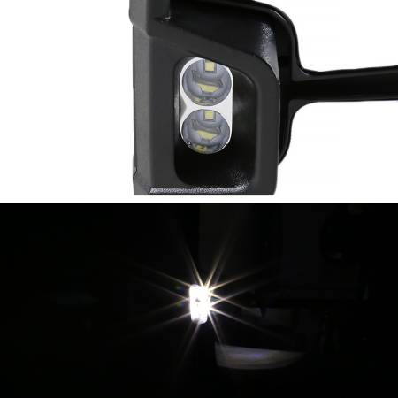 Spec'D Tuning Products - Spec-D 2002-2007 Chevrolet Silverado/Suburban/Tahoe/Avalanche GMC Sierra/Yukon/Yukon XL Power Heated Chrome Towing Mirrors w/ Smoke Lens LED Turn Signal & Clearance Lights