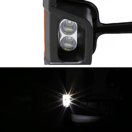 Spec'D Tuning Products - Spec-D 2002-2007 Chevrolet Silverado/Suburban/Tahoe/Avalanche GMC Sierra/Yukon/Yukon XL Power Heated Chrome Towing Mirrors w/ Amber Lens LED Turn Signal & Clearance Lights