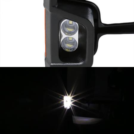 Spec'D Tuning Products - Spec-D 1999-2002 Chevrolet Silverado/Tahoe/Suburban/Avalanche GMC Sierra/Yukon/Yukon XL Power Heated Manual Extendable Chrome Towing Mirrors w/ Amber Lens LED Turn Signal & Clearance Lights
