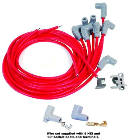 MSD Ignition - MSD Wire Set, Super Conductor, 8-cyl. 90? Plug, Socket/HEI Cap