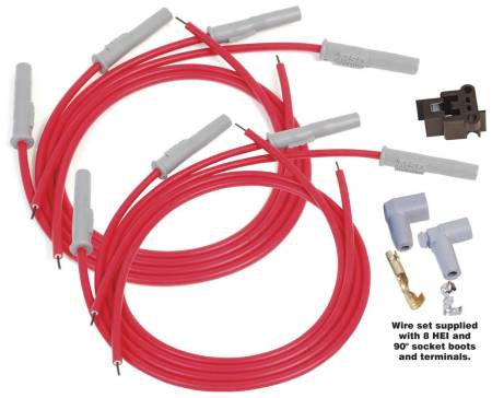 MSD Ignition - MSD Wire Set, Super Conductor, 8-cyl. Multi-Angle Plug, Socket/HEI