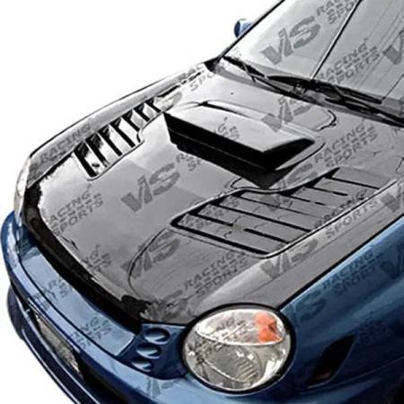 VIS Racing - VIS Racing Carbon Fiber Hood Tracer Style for Subaru WRX 4DR 02-03