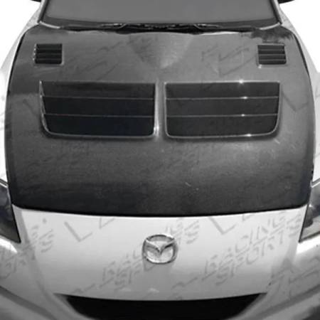 VIS Racing - VIS Racing Carbon Fiber Hood Razor Style for Mazda RX8 2DR 04-11