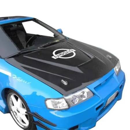 VIS Racing - VIS Racing Carbon Fiber Hood Invader Style for Nissan Sentra 4DR 95-99