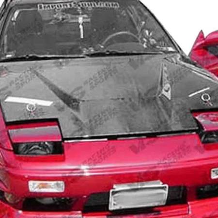 VIS Racing - VIS Racing Carbon Fiber Hood Invader Style for Nissan 240SX 2DR/Hatchback 89-94