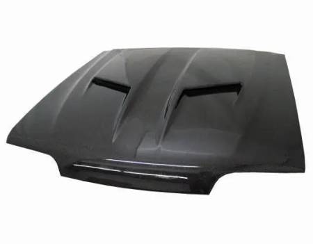 VIS Racing - VIS Racing Carbon Fiber Hood Stalker 2 Style for Ford MUSTANG 2DR 87-93