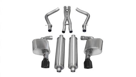 CORSA Performance - Corsa 2012-2014 Dodge Charger SRT-8 6.4L V8 Black Xtreme Cat-Back Exhaust