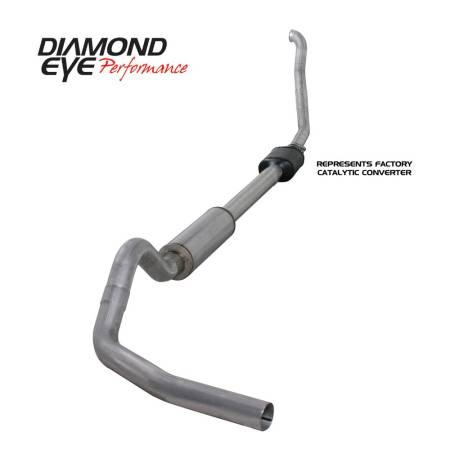 Diamond Eye Performance - Diamond Eye Exhaust System Kit, 1994-1997.5 Ford 7.3L Powerstroke F250/F350 (All Cab And Bed Lengths) 4In. Alumi