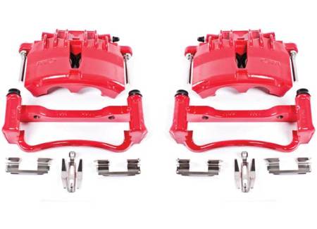 Power Stop - PowerStop 03-04 Ford Mustang Front Red Calipers w/Brackets - Pair