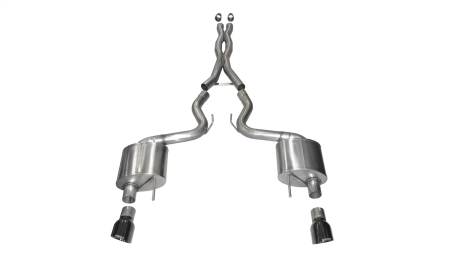 CORSA Performance - Corsa 2015-2017 Ford Mustang GT Fastback 5.0 3in Xtreme Cat Back Exhaust w/ Dual Black 4.5in Tips