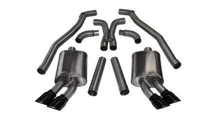 CORSA Performance - Corsa 2012-2015 Chevrolet Camaro Coupe ZL1 6.2L V8 Black Sport Cat-Back + XO Exhaust