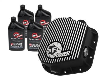 aFe Power (Advanced FLOW Engineering) - aFe Rear Diff Cover (Machined) 12 Bolt 9.75in 97-16 Ford F-150 w/ Gear Oil 4 QT