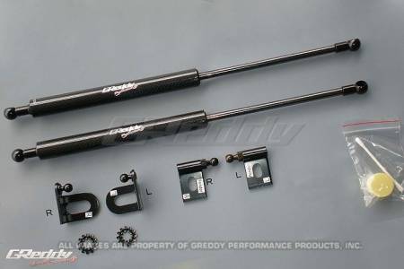 GReddy - GReddy 08-11 Mitsubishi Evo X CZ4A Engine Hood Lifter Kit (Designed for OEM weight hoods.)