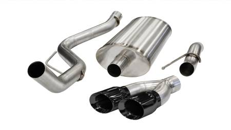 CORSA Performance - Corsa 2011-2014 Ford F-150 Raptor 6.2L V8 Black Sport Cat-Back Exhaust