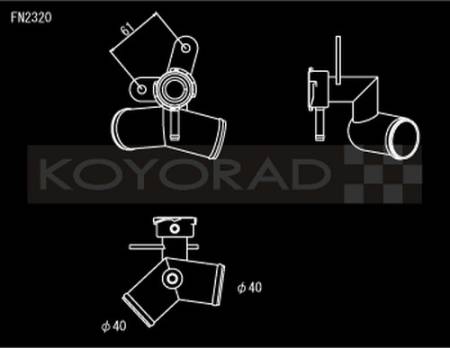 Koyorad Cooling Systems - Koyo Aluminum Filler Neck 13-16 Scion FR-S 2.0L H4 (MT)