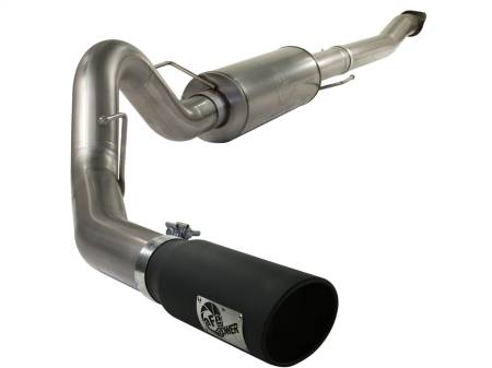 aFe Power (Advanced FLOW Engineering) - aFe MACHForce XP Exhaust Cat-Back SS-409 4in Black Tip 11-12 Ford F-150 EcoBoost V6-3.5L (tt)