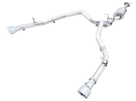 AWE Tuning - AWE 19-21 RAM 1500 5.7L (w/Cutouts) 0FG Dual Rear Exit Cat-Back Exhaust - Chrome Silver Tips