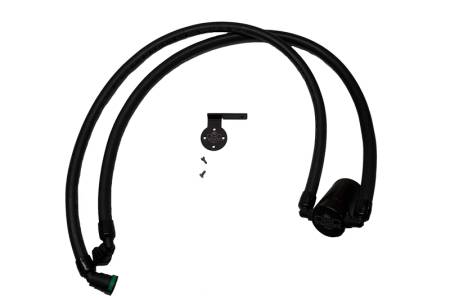 J&L Oil Separator Co - J&L 2021-2022 Ford F-150 3.5L Passenger Side Oil Separator 3.0 - Black Anodized