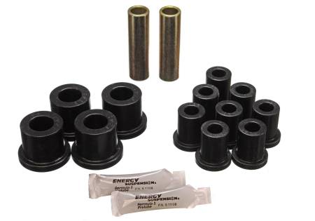 Energy Suspension - Energy Suspension 70-72 Dodge Charger (w/ 1-1/2in Main Eye) Black Rear Leaf Spring Bushing Set