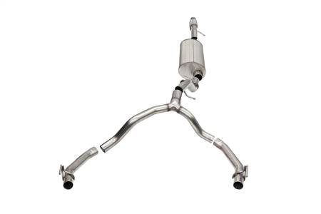 CORSA Performance - Corsa 21-25 Cadillac Escalade 6.2L Dual Rear 3.5/2.75in Sport Cat-Back Exhaust Uses Factory Bezels