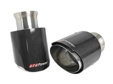 aFe Power (Advanced FLOW Engineering) - aFe MACH Force-XP 4-1/2in Carbon Fiber OE Replacement Exhaust Tips - 15-19 Dodge Charger/Hellcat