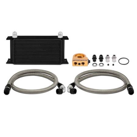 Mishimoto - Mishimoto Universal 19 RowThermostatic Oil Cooler Kit - Black