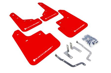 Rally Armor - Rally Armor 2014+ Mazda 3 Red Mud Flap W/ White Logo