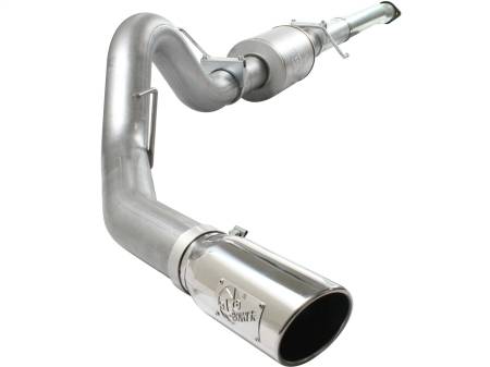 aFe Power (Advanced FLOW Engineering) - aFe Atlas Exhaust 4in Aluminized Cat-Back w/ 304 SS Polished Tip 11-13 Ford F-150 EcoBoost V6 3.5L