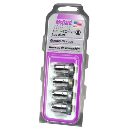 McGard - McGard SplineDrive Lug Nut (Cone Seat) M12X1.25 / 1.24in. Length (4-Pack) - Chrome (Req. Tool)
