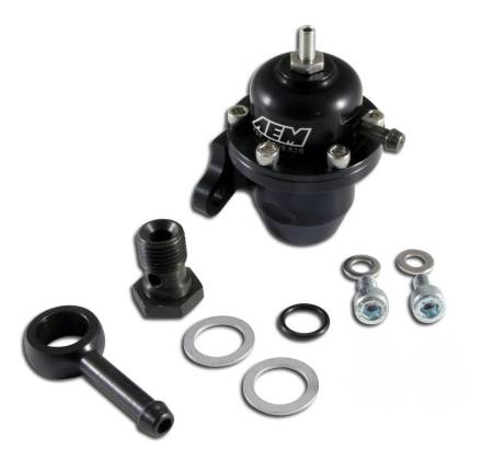 AEM Electronics - AEM 96-97 Acura CL / 94-97 Accord / 96-00 Civic Ex Black Adjustable Fuel Pressure Regulator