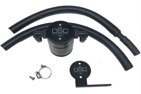 J&L Oil Separator Co - J&L 13-18 Ford Focus ST Front Oil Separator 3.0 - Black Anodized