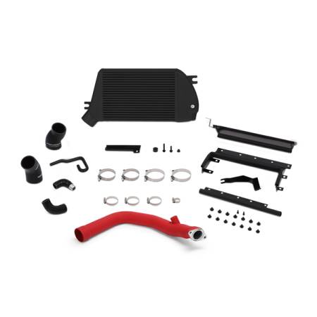 Mishimoto - Mishimoto 2015 Subaru WRX Top-Mount Intercooler Kit - Powder Coated Black & Wrinkle Red Pipes