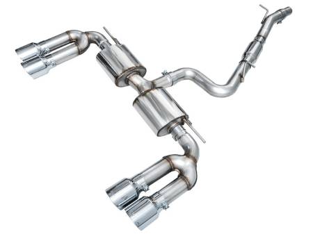 AWE Tuning - AWE 22-24 Audi 8Y S3 Touring Edition Exhaust - Chrome Silver Tips