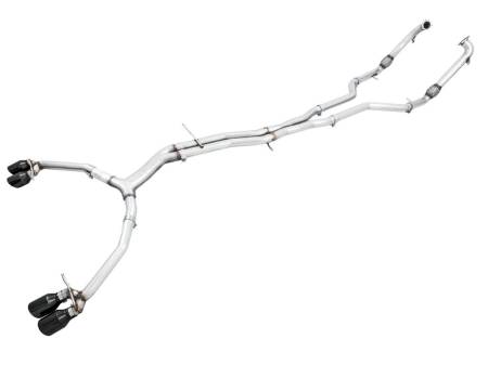 AWE Tuning - AWE Audi B9 S5 Sportback Track Edition Exhaust - Non-Resonated (Black 102mm Tips)