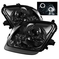 Spyder Auto - Spyder Honda Prelude 97-01 Projector Headlights LED Halo Smoke High H1 Low H1 PRO-YD-HP97-HL-SM
