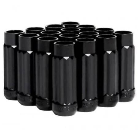 BLOX Racing - BLOX Racing 12-Sided P17 Tuner Lug Nuts 12x1.25 - Black Steel - Set of 16