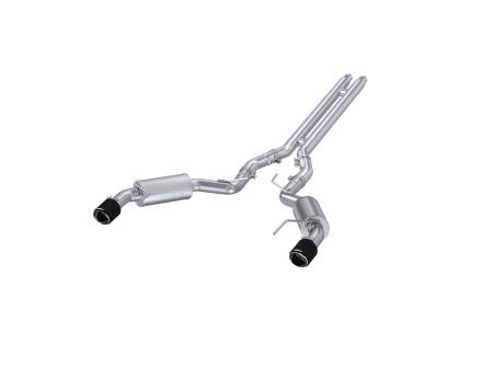 MBRP Exhaust - MBRP 15-17 Ford Mustang GT 5L(Coupe) 3in Catback Dual Split Rear w/ 4.5in Carbon Fiber Tips (Street)