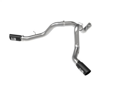 aFe Power (Advanced FLOW Engineering) - aFe Large Bore-HD 4in 409SS DPF-Back Exhaust System w/Black Tip 20 GM Diesel Trucks V8-6.6L (td) L5P