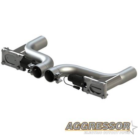 QTP (Quick Time Performance) - QTP 10-15 Chevrolet Camaro SS 6.2L 2.5in 304SS Aggressor Cutout Dual Mid Pipes