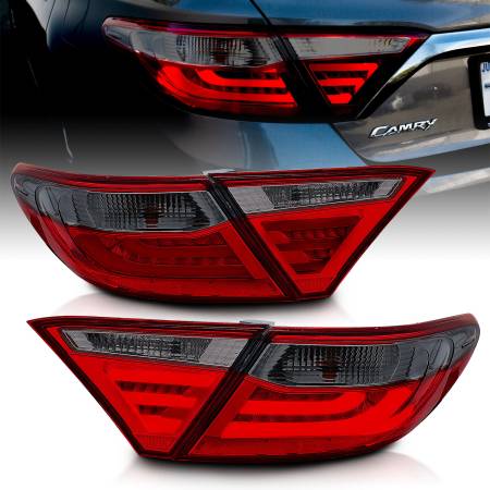 ANZO Headlights, Tail Lights and More  - ANZO 2015-2016 Toyota Camry LED Taillights Smoke