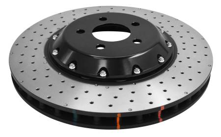 DBA (Disc Brakes Australia) - DBA 15-20 Ford Mustang GT Perf Package (380mm Front Rotor) Front 5000 Series Drilled Rotor w/Blk Hat