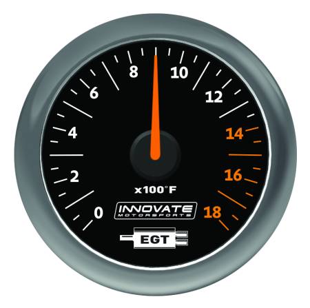 Innovate Motorsports - Innovate Motorsports MTX Analog Exhaust Gas Temperature Gauge Kit - Black Dial