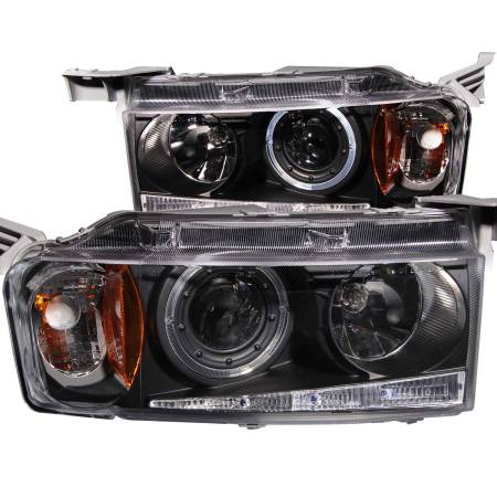 ANZO Headlights, Tail Lights and More  - ANZO 2004-2007 Scion Xb Projector Headlights w/ Halo Black G2