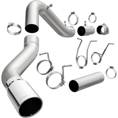 MagnaFlow Exhaust Products - MagnaFlow SYS Cat-Back 2017 Chevrolet Silverado 6.6L Diesel Polished Single Wall 6in Tip