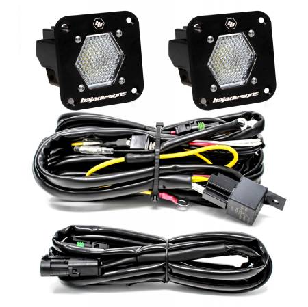 Baja Designs - Baja Designs S1 Work/Scene LED Light Backup Kit w/ Mounting Bracket Pair