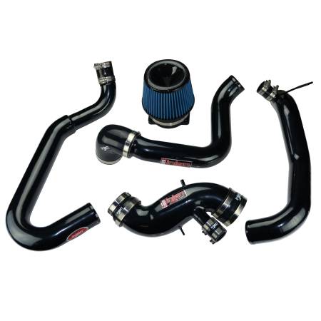 Injen - Injen 03-06 Evo 8/9/MR Cast Aluminum Intake System w/ Full Intercooler Piping Black Short Ram Intake
