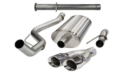 CORSA Performance - Corsa 2011-2014 Ford F-150 Raptor 6.2L V8 145in Wheelbase Polished Xtreme Cat-Back Exhaust