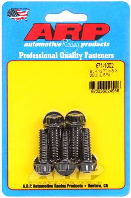 ARP - ARP M8 x 1.25 x 25 12pt black oxide bolts 671-1002